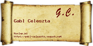 Gabl Celeszta névjegykártya